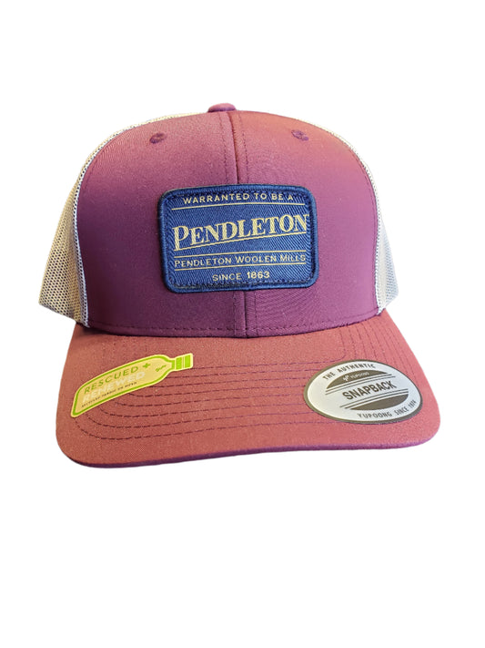Pendleton Classic Patch Trucker Hat in Maroon