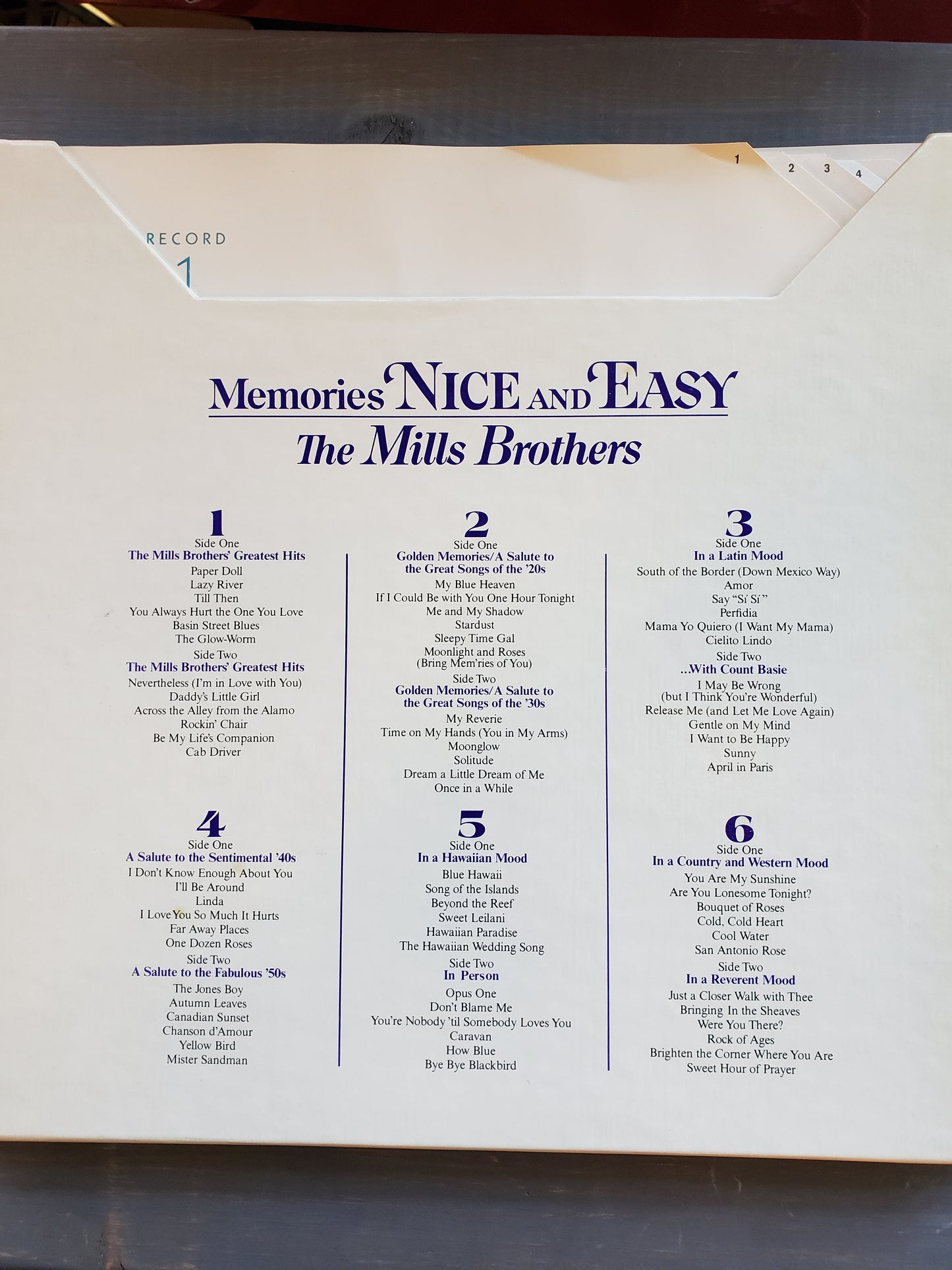 The Mills Brothers box set Memories Nice and Easy