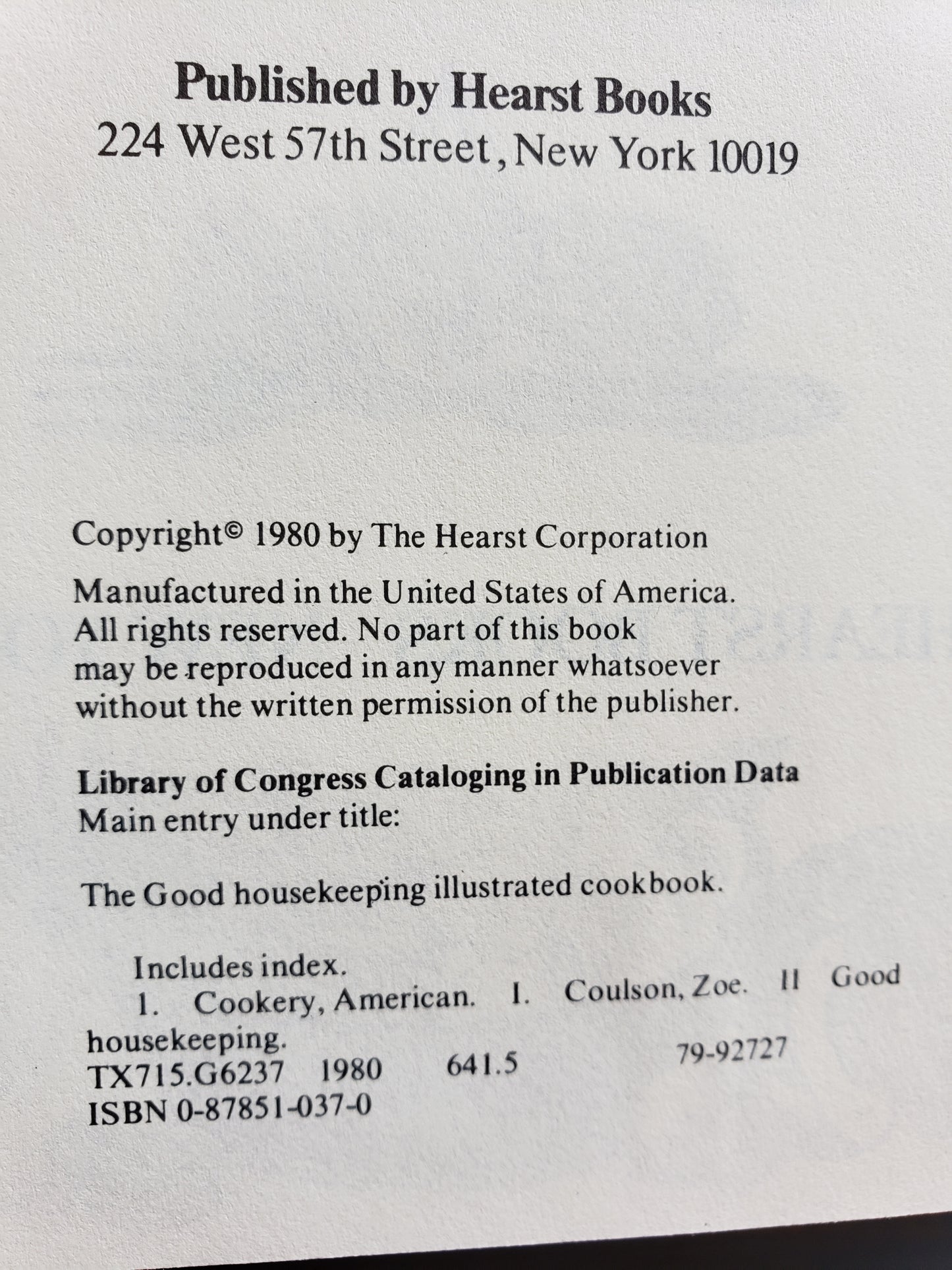 The Good Housekeeping Illustrated Cookbook (1980)