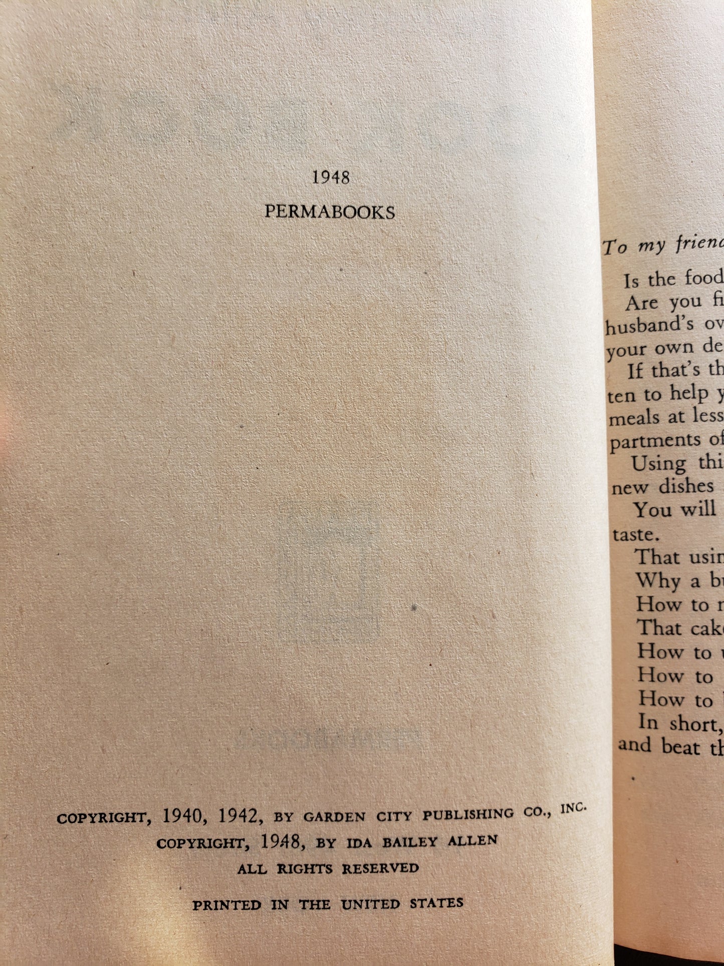 Ida Bailey Allen's Cookbook