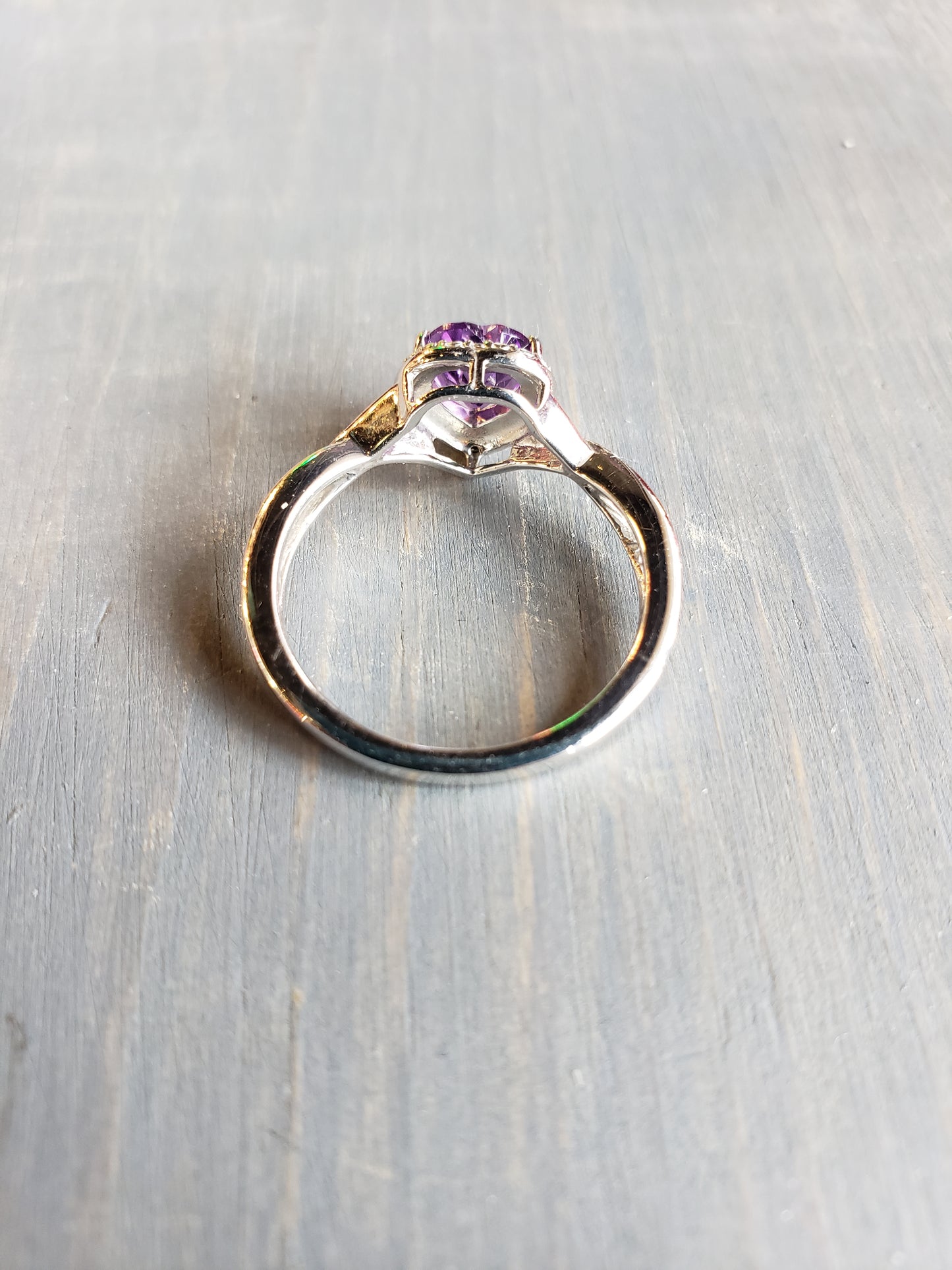 .925 Sterling and Amethyst ring size 7.5