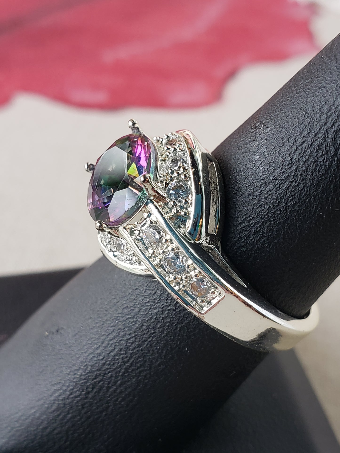 .925 Mystic Topaz ring size 7.5
