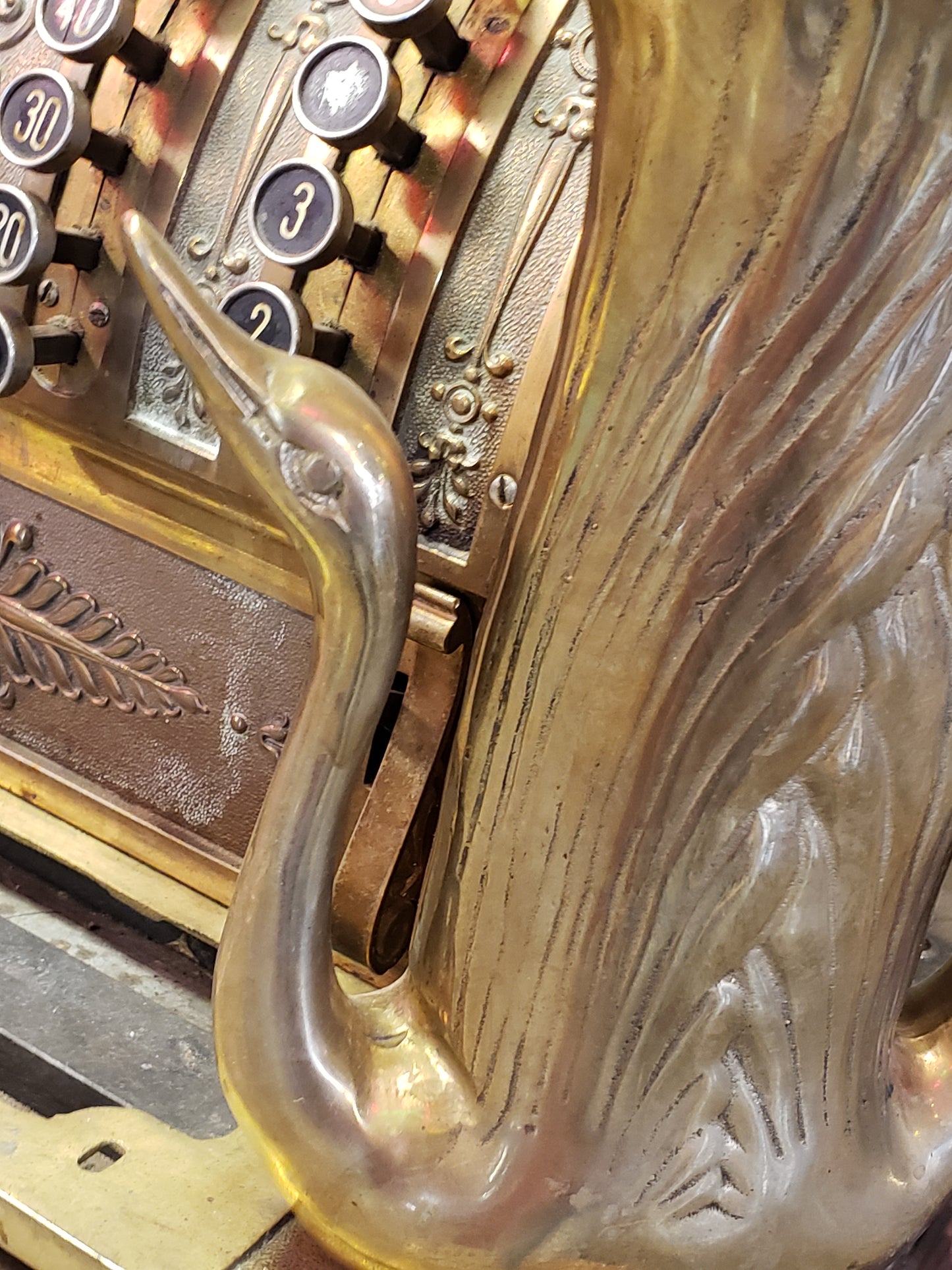 Brass Double Swan vase