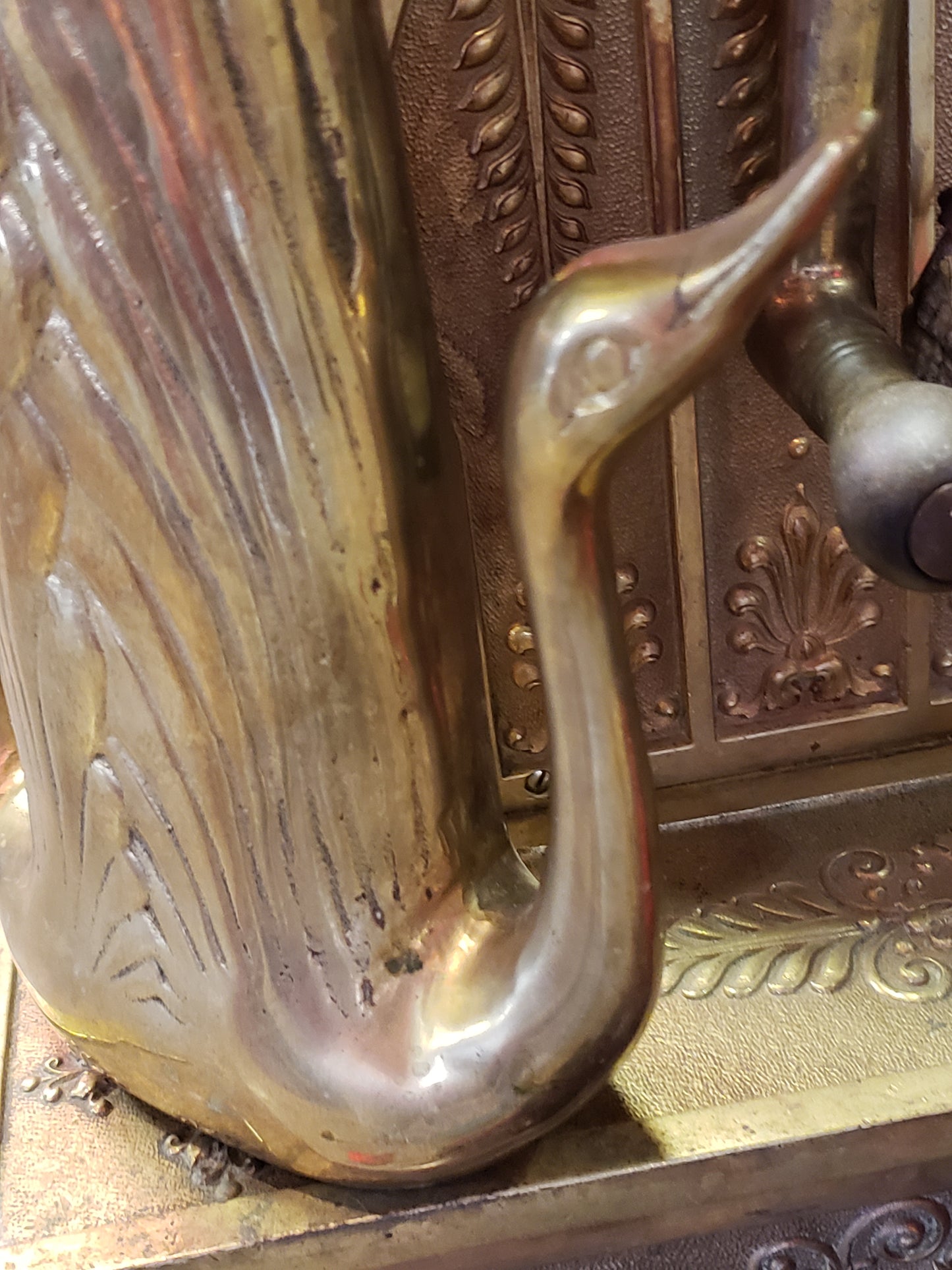 Brass Double Swan vase