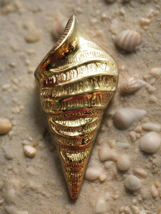 Brass Seashell wall hang