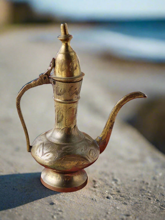Decorative mini brass teapot