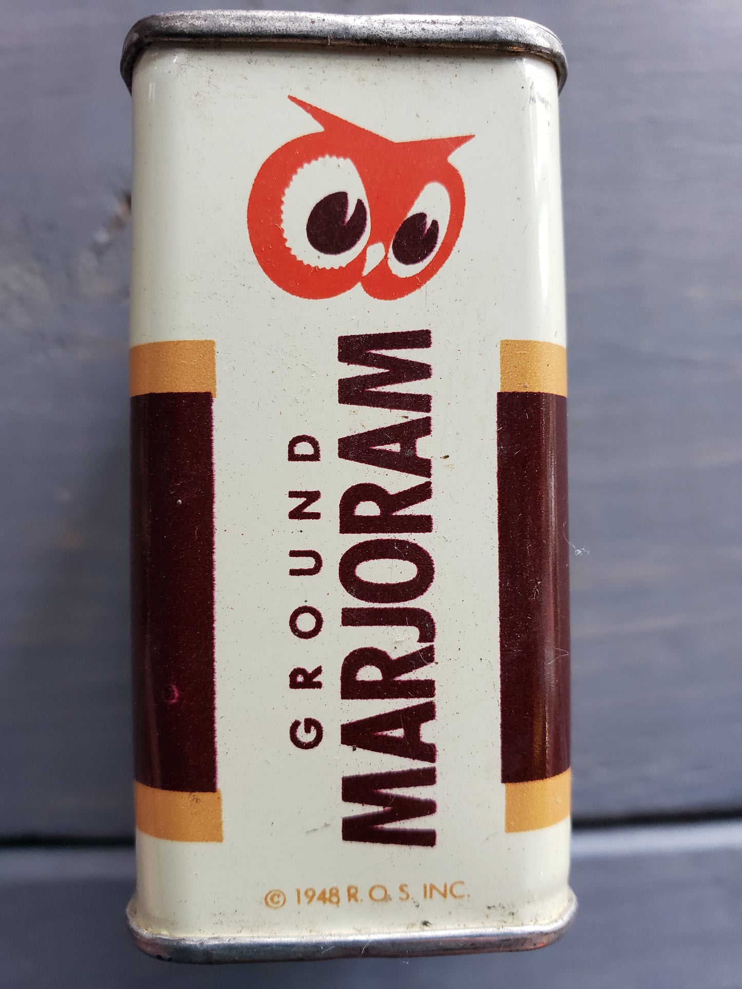 Red Owl Ground Marjoram tin (1948)