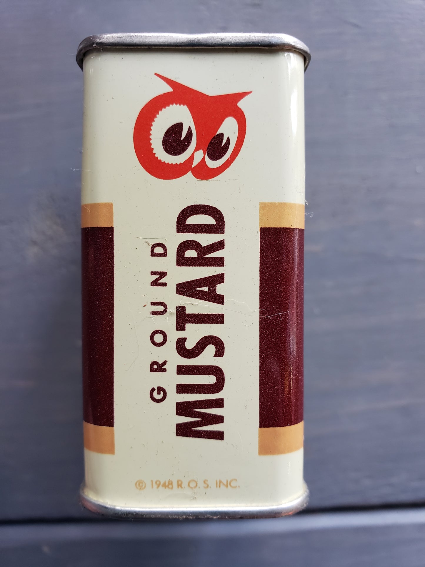 Red Owl Mustard tin