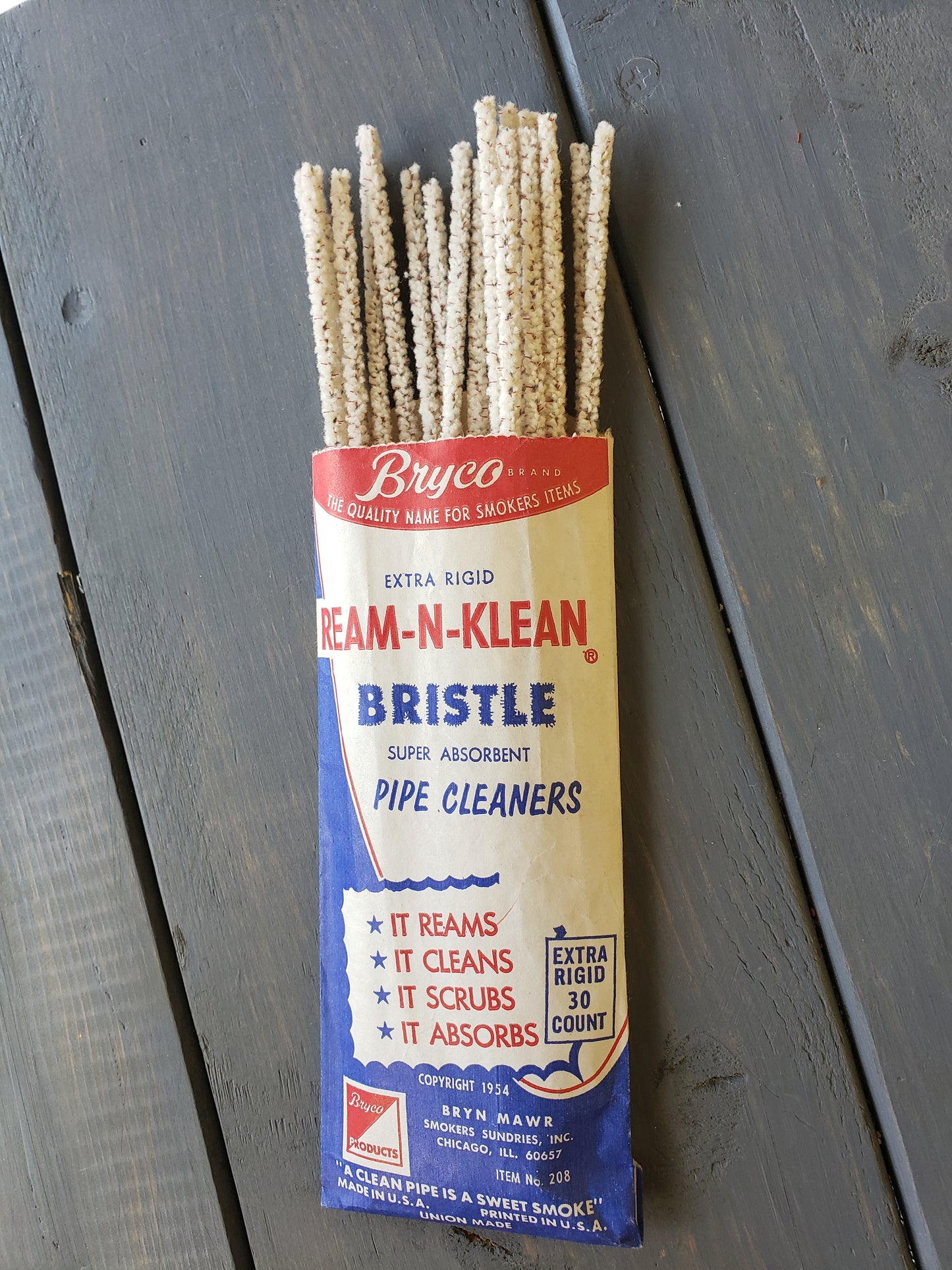 Ream-N-Klean Bristle Pipe Cleaners (1954)
