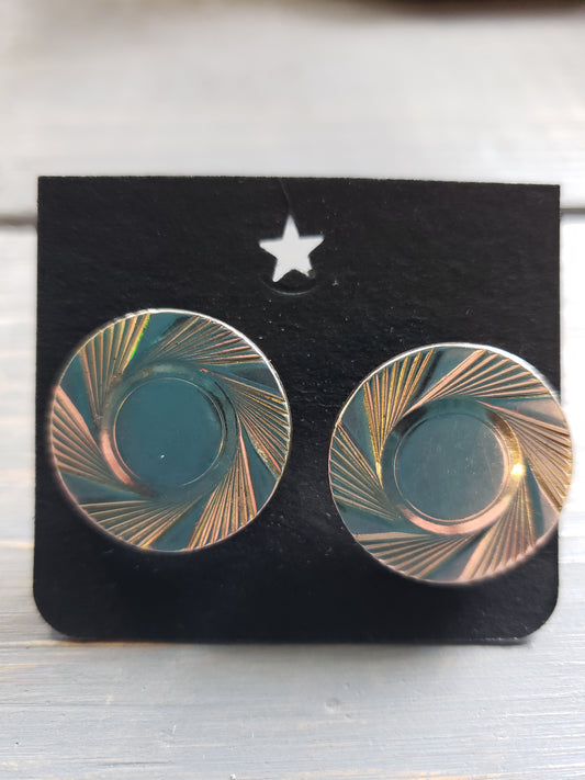 Round vintage cuff links