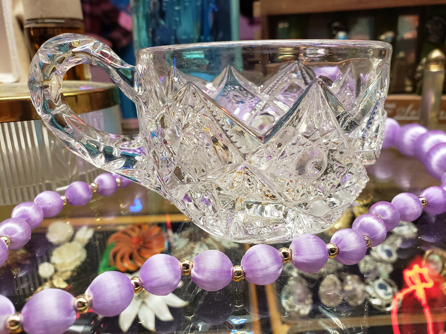 Single Pressed Glass Punch Cup