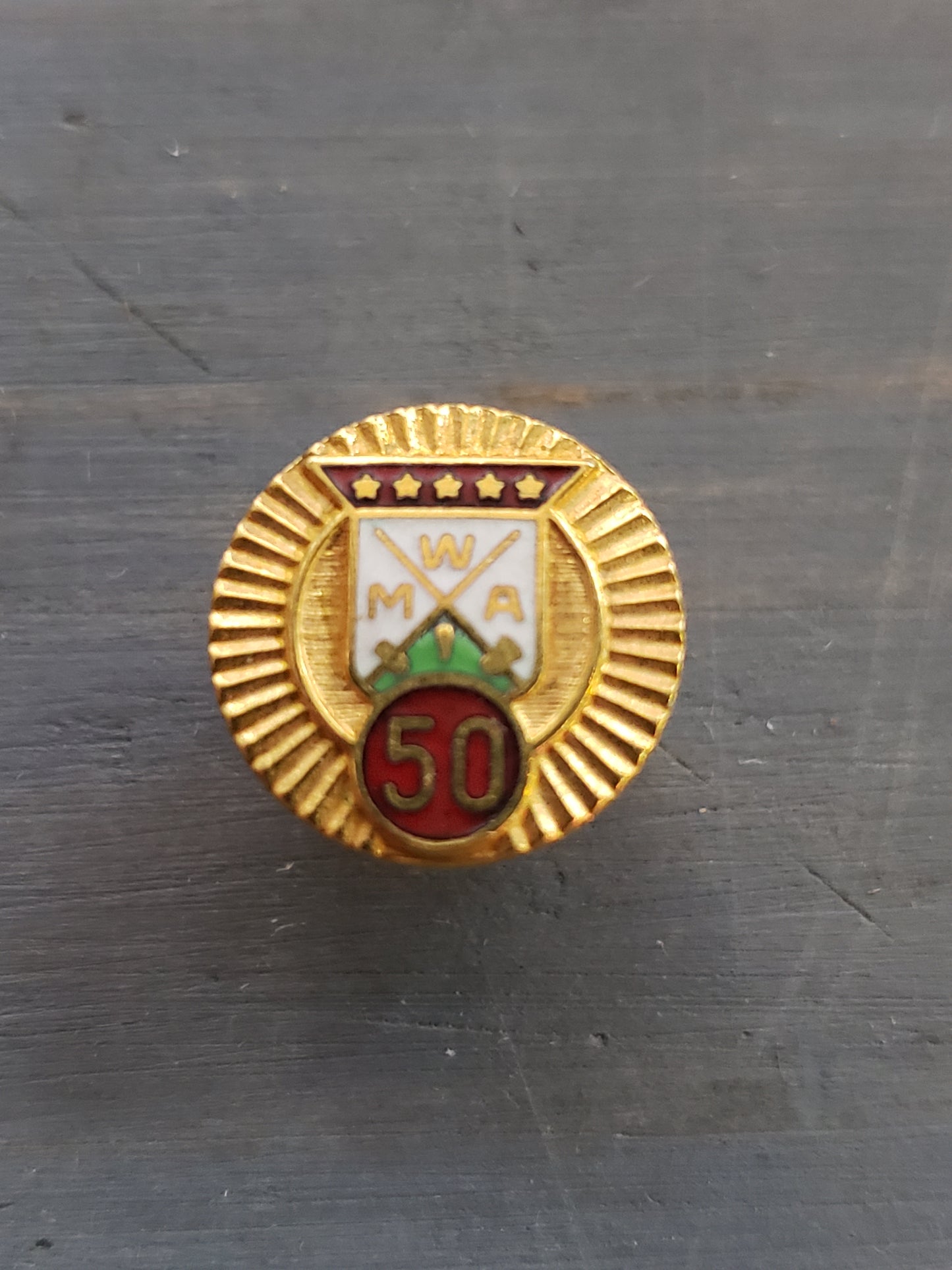 Wood Men of America 50 anniversary lapel pin