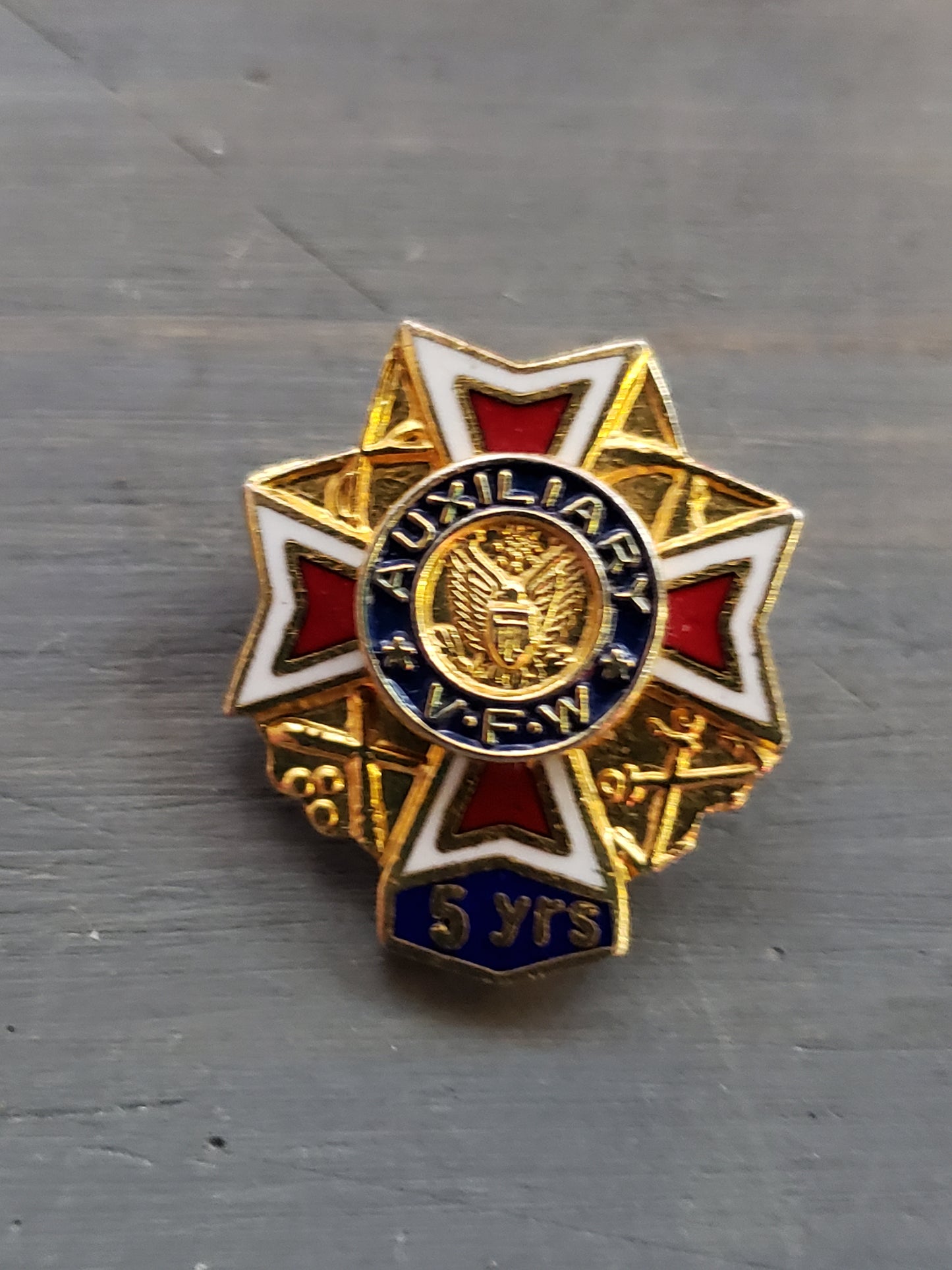 VFW Auxiliary 5 years pin