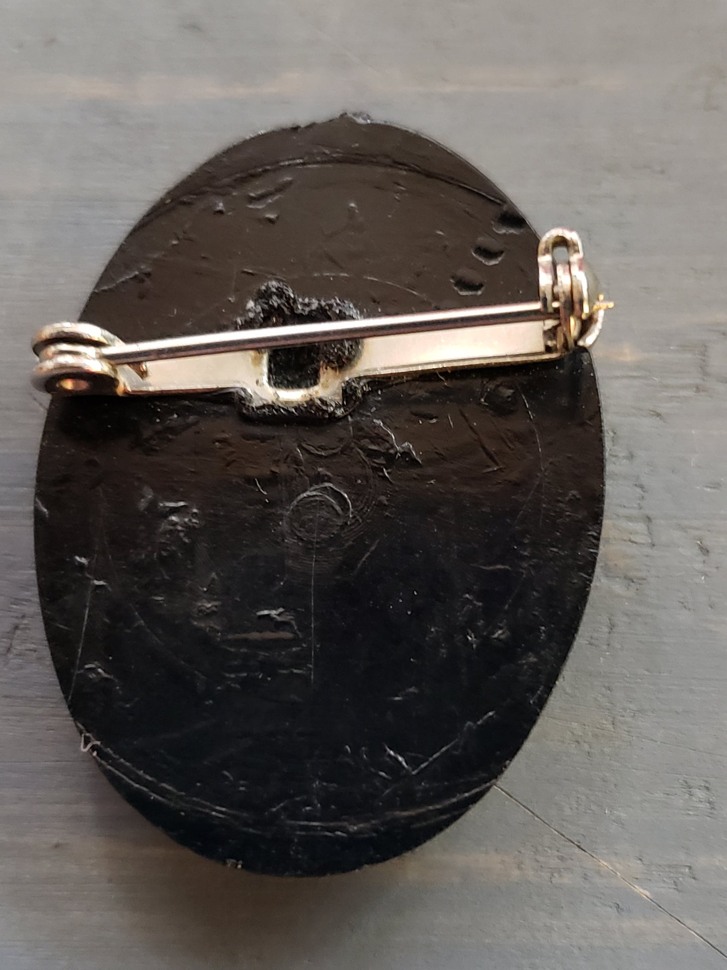 Bakelite Black and White Cameo