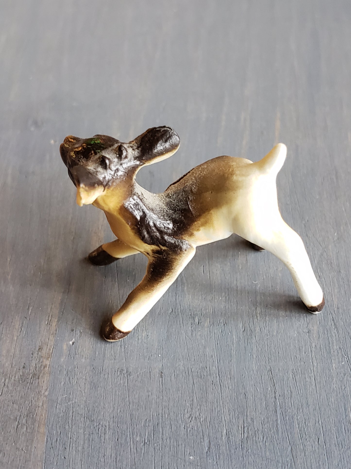 Tiny bone china deer