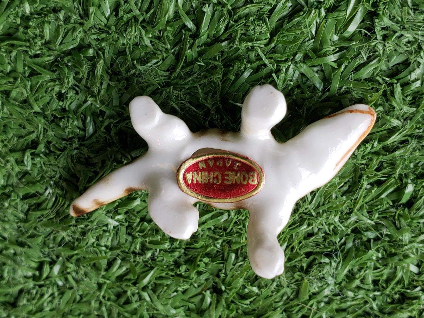 Tiny bone china alligator figurine