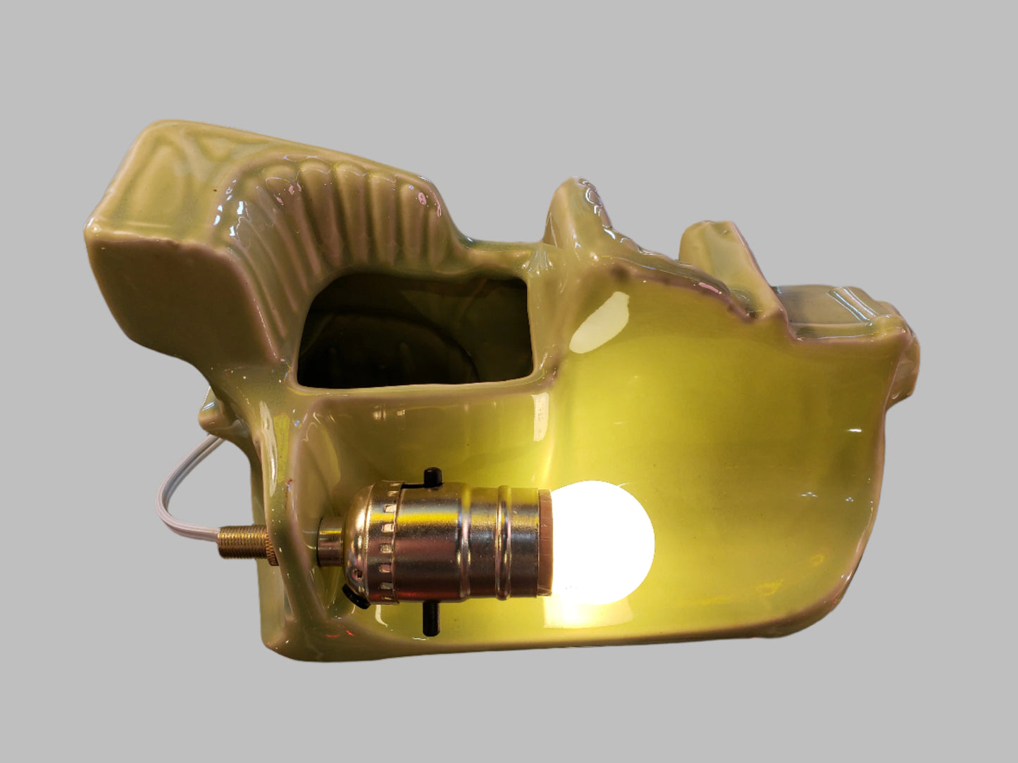 Green Jalopy TV Lamp / Planter