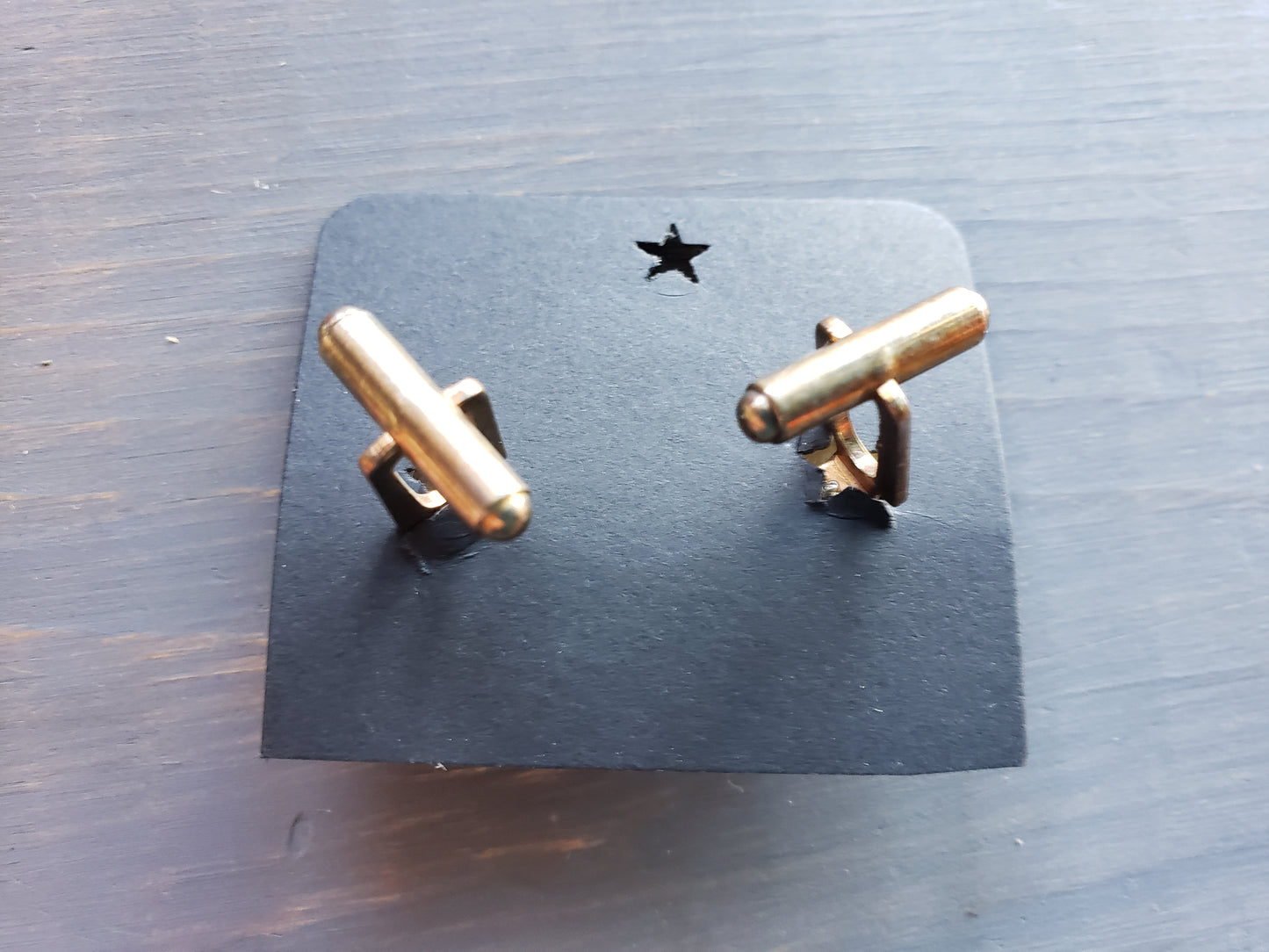 White cuff link pair