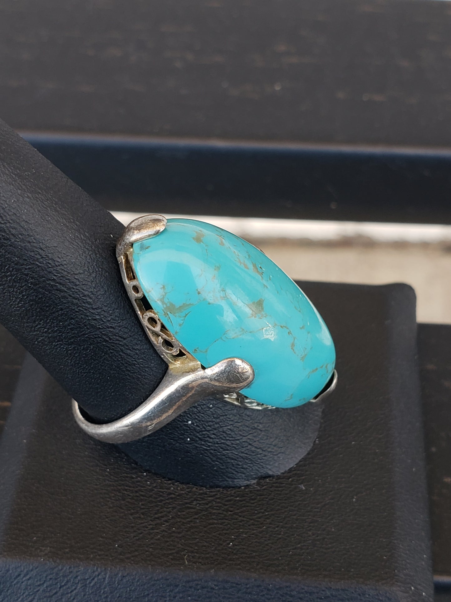.925 Sterling and Turquoise ring size 10