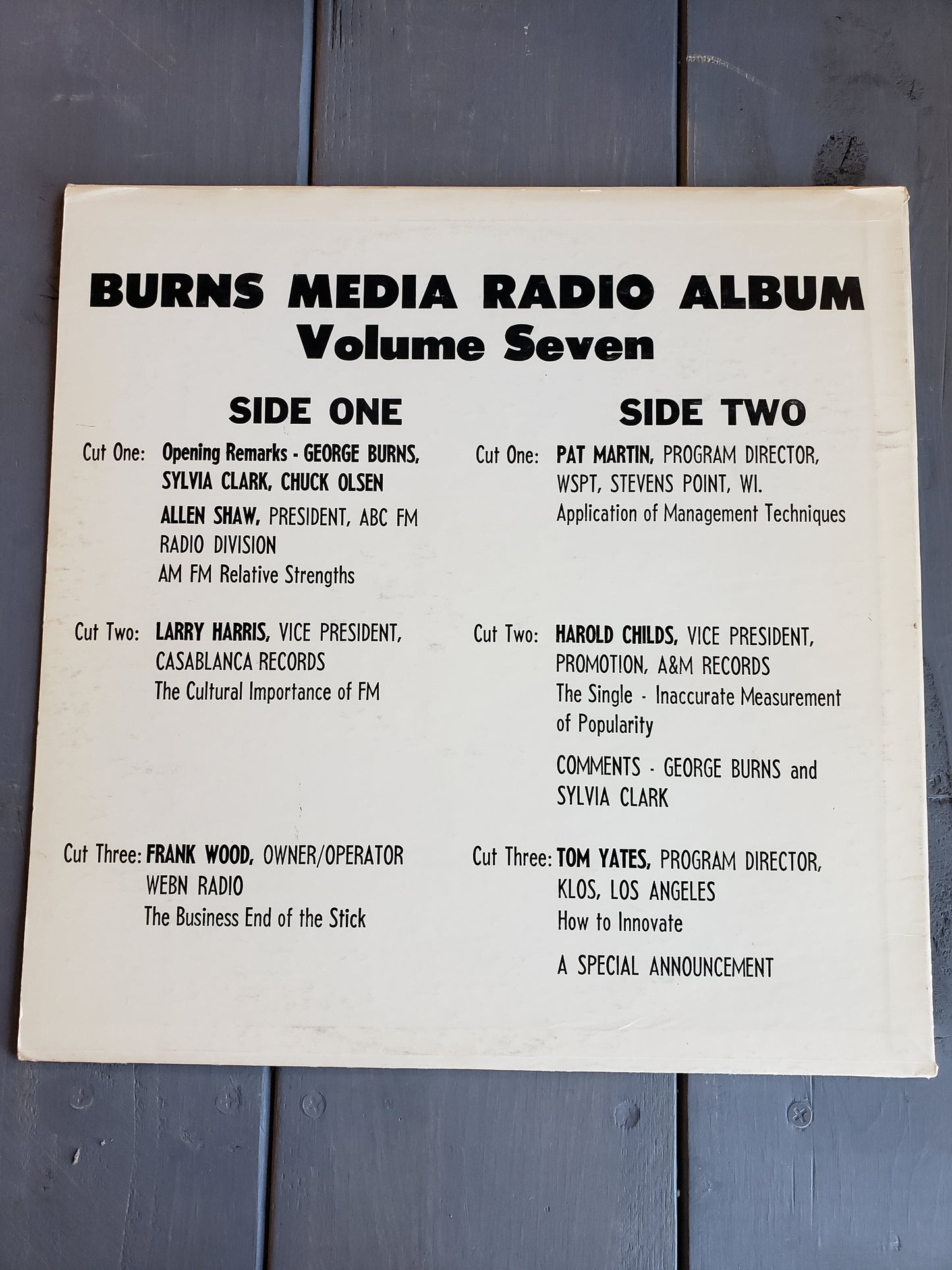 BURNS MEDIA Radio Album Volume Seven