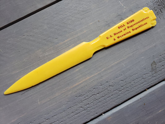 Bill Kidd Wyoming rep ad letter opener