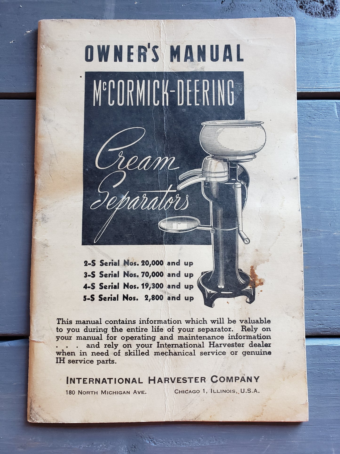 McCormick-Deering Cream Separators Owner's Manual (1946)