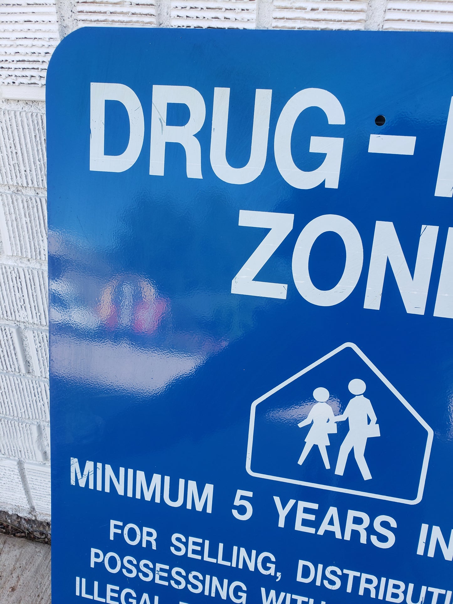 Original Drug-Free School Zone (Colorado) sign