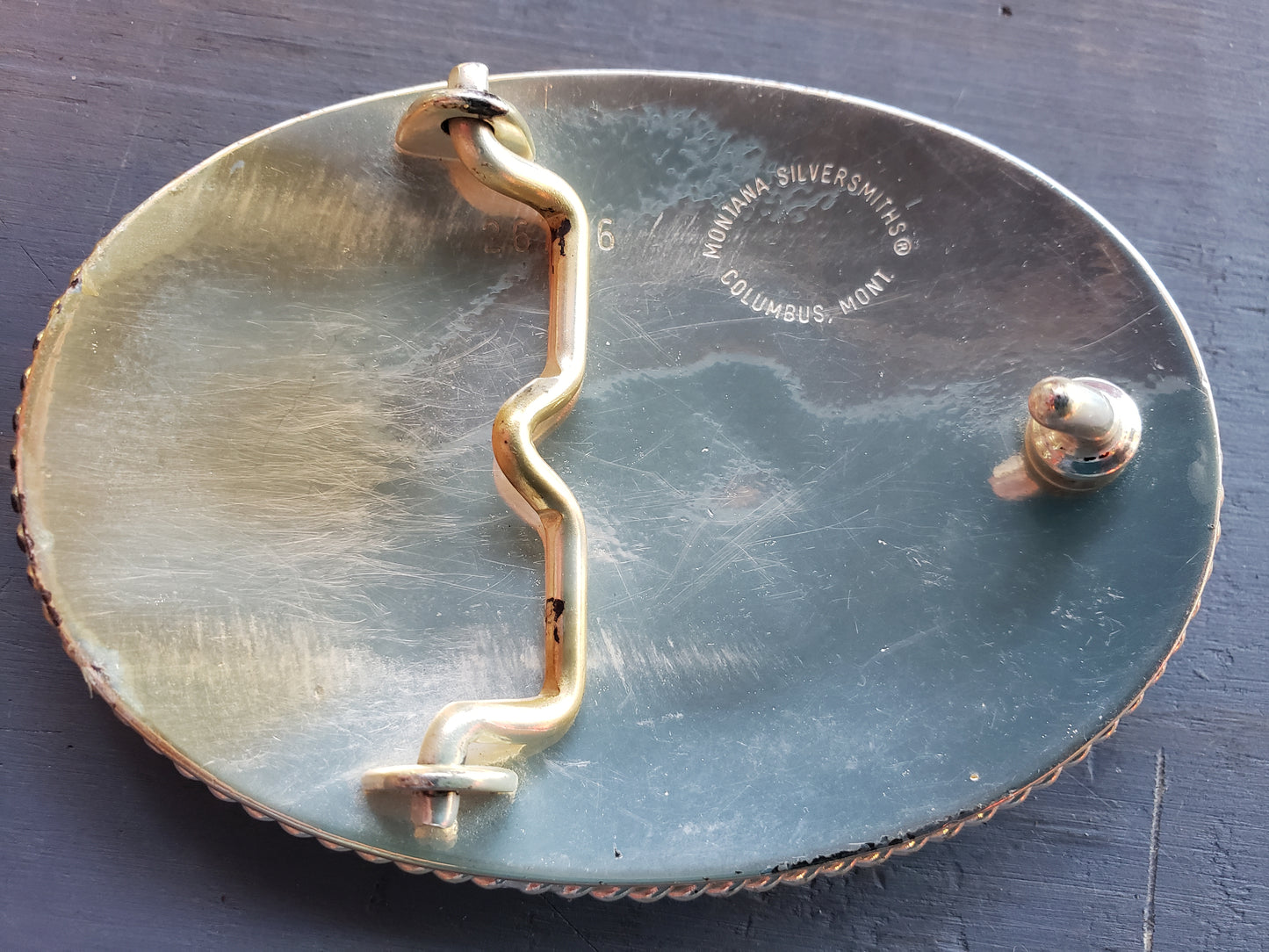 Montana Silversmiths Horse and Cowboy belt buckle