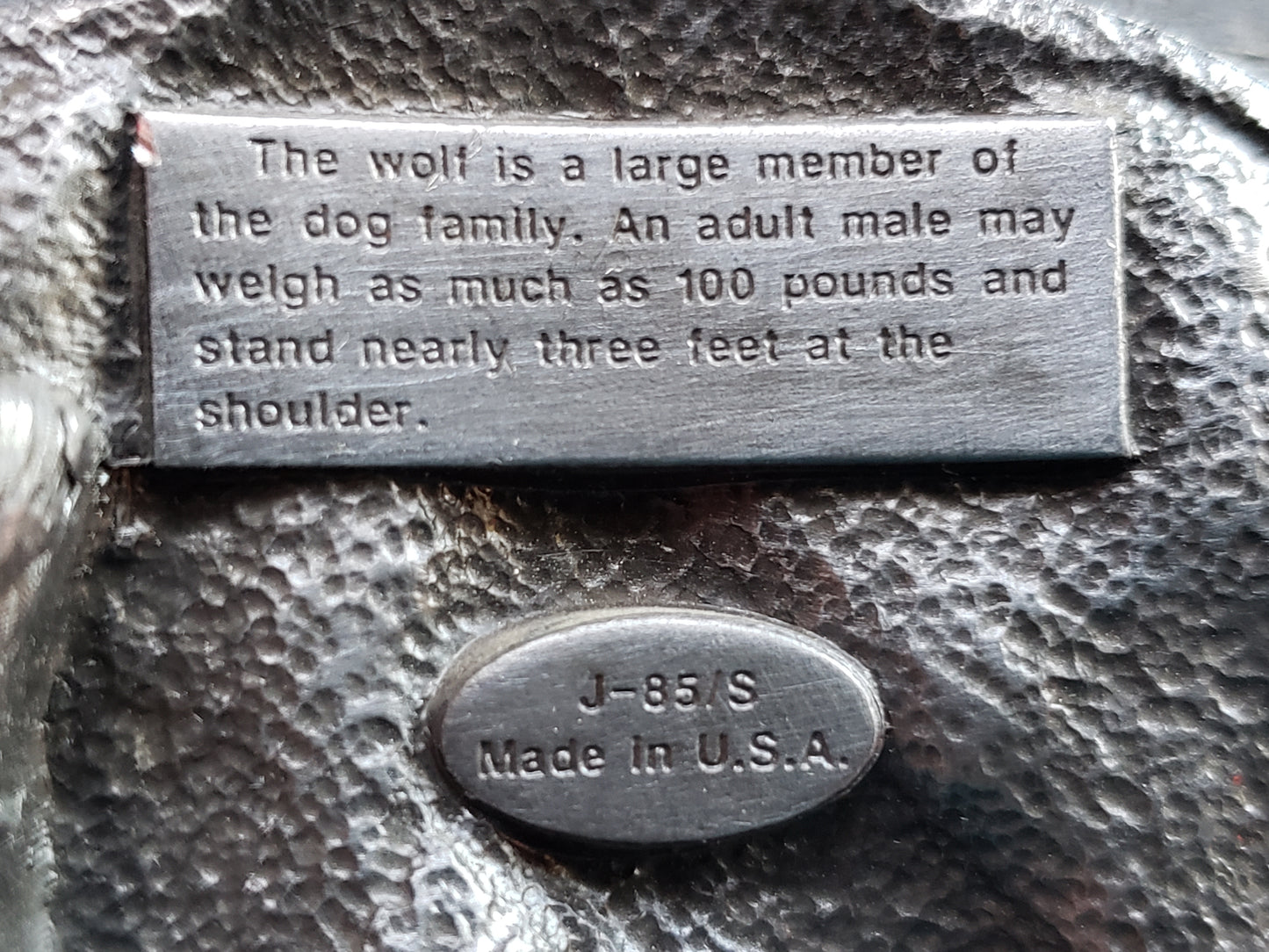 Pewter multi dimensional Wolf Belt Buckle