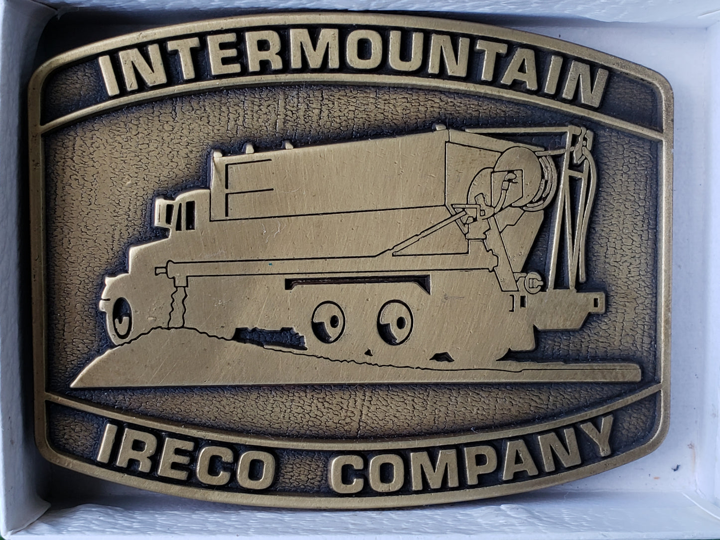 Intermountain IRECO Company brass belt buckle