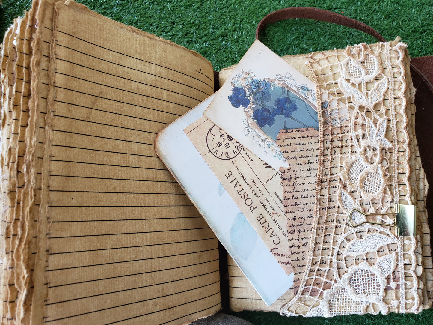Victorian Journal - Leather Cover with Key