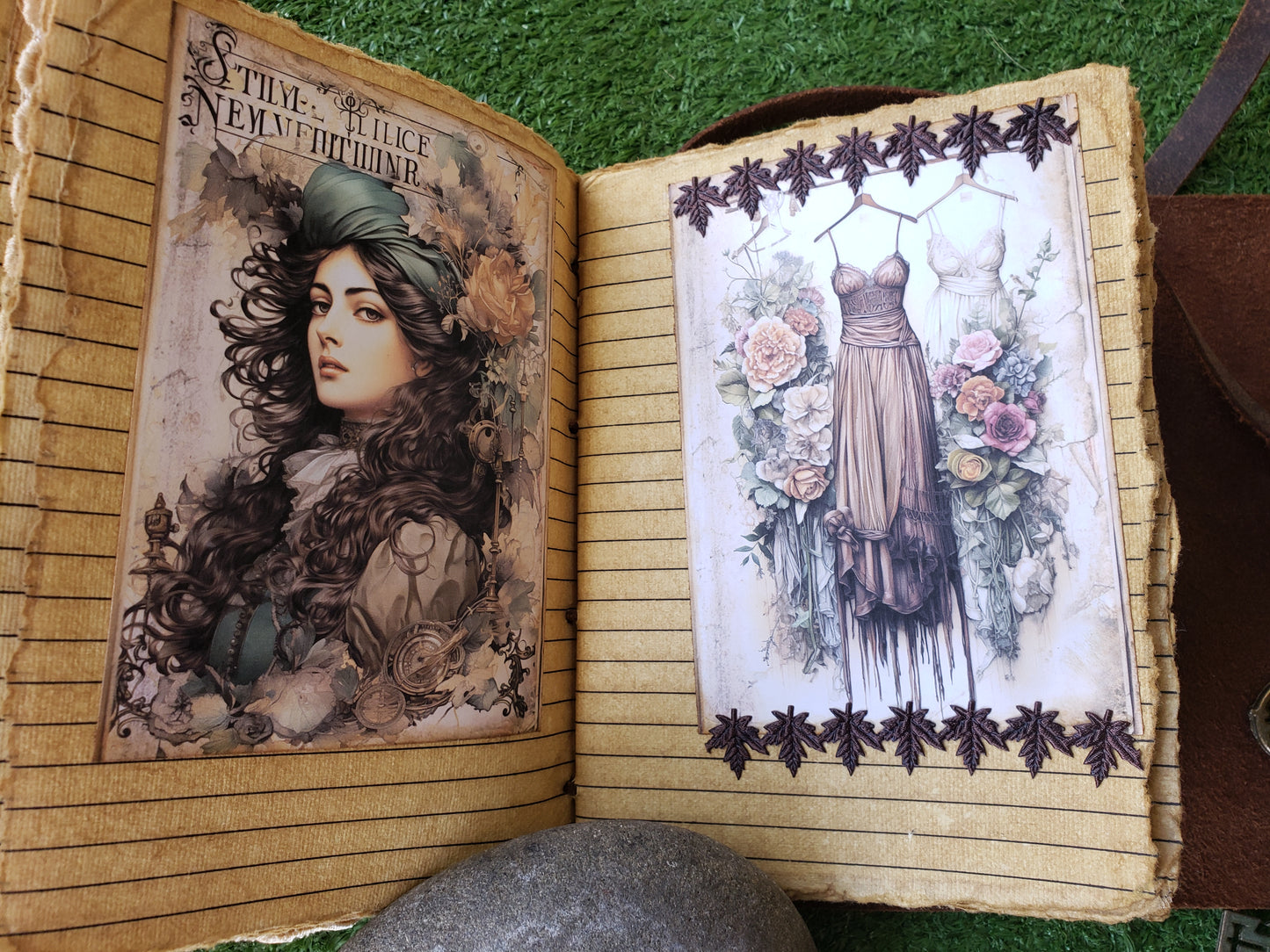 Victorian Journal - Leather Cover with Key