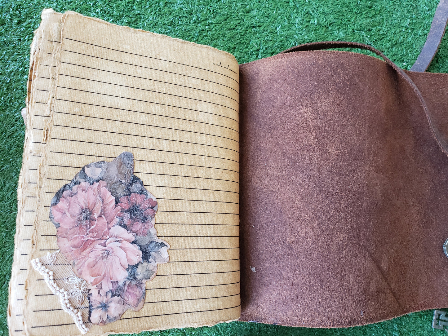 Victorian Journal - Leather Cover with Key