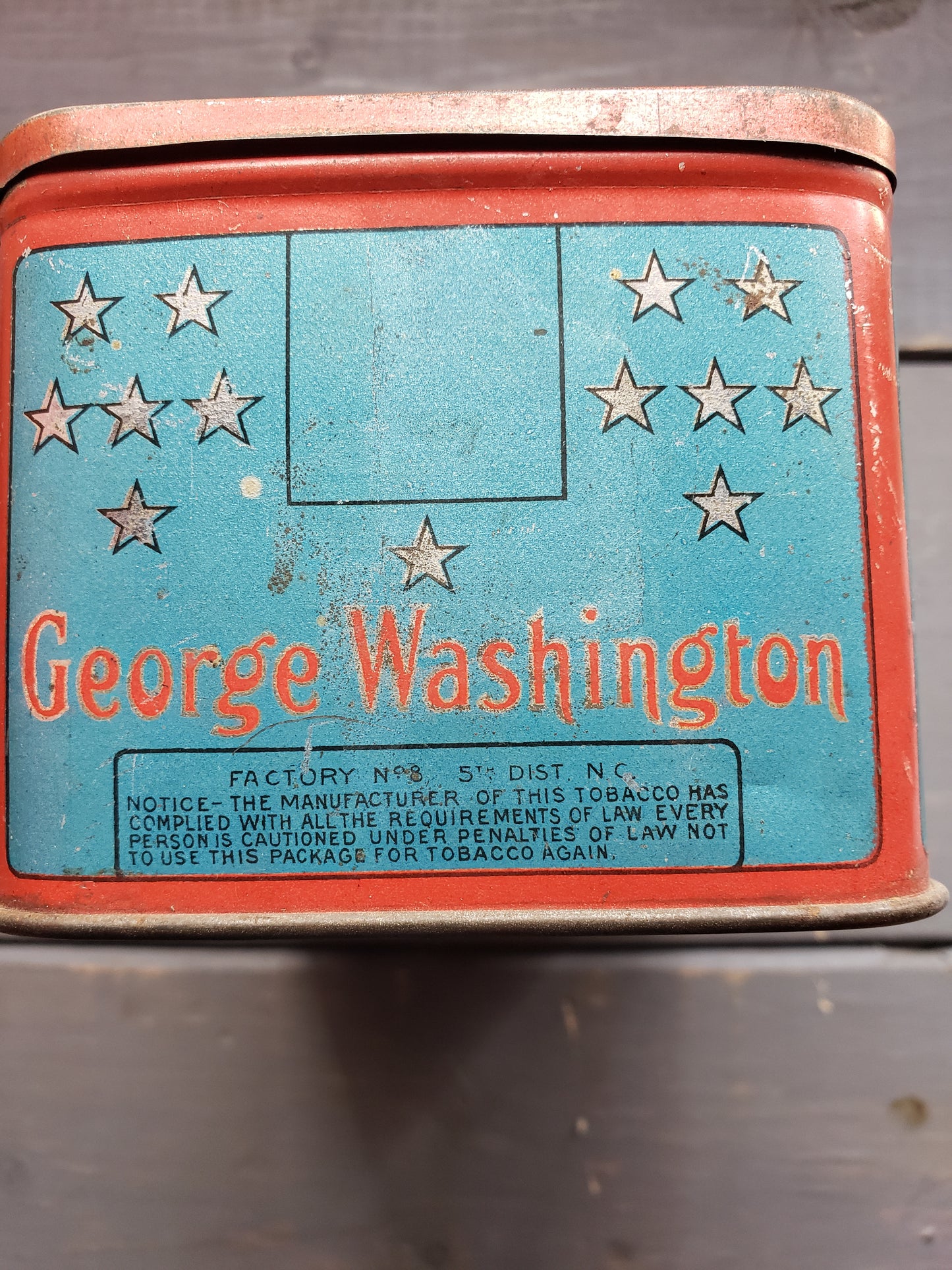 George Washington Cut Plug tobacco tin