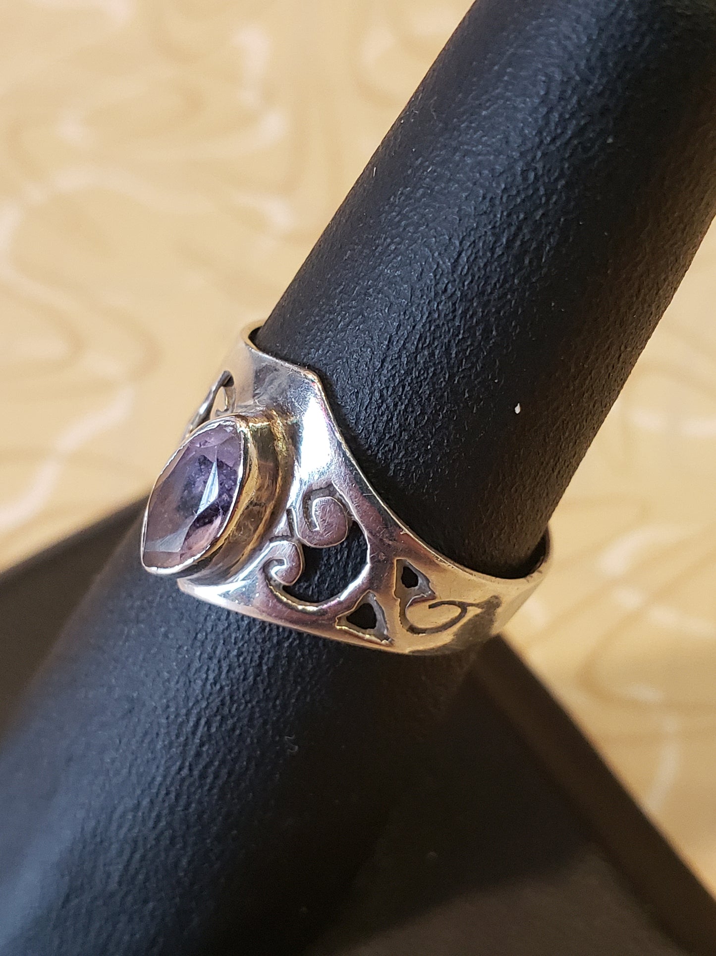 Sterling amethyst ring size 7