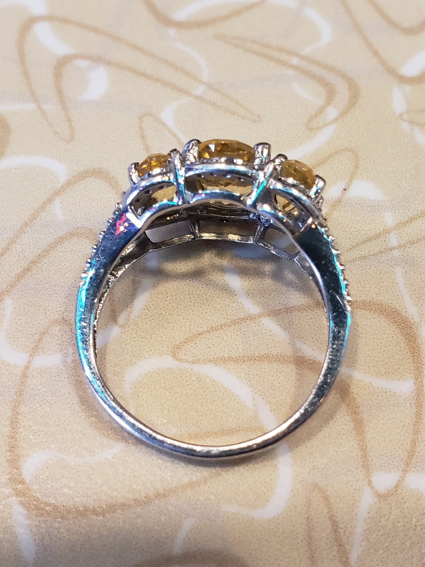 Sterling Citrine ring size 8