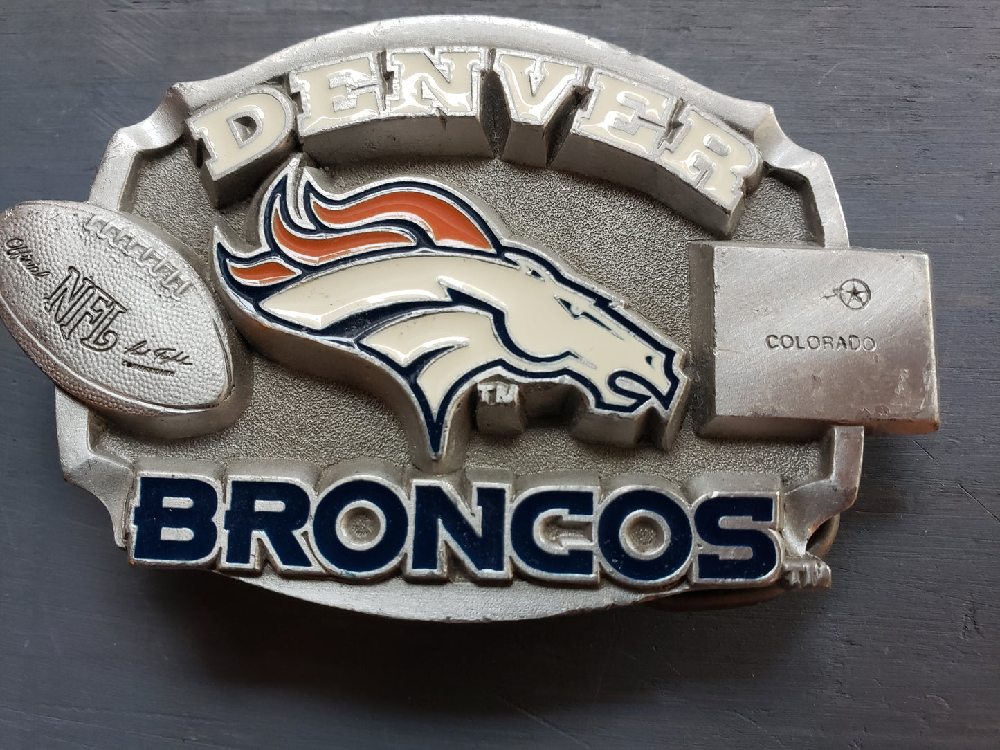 Denver Broncos vintage belt buckle