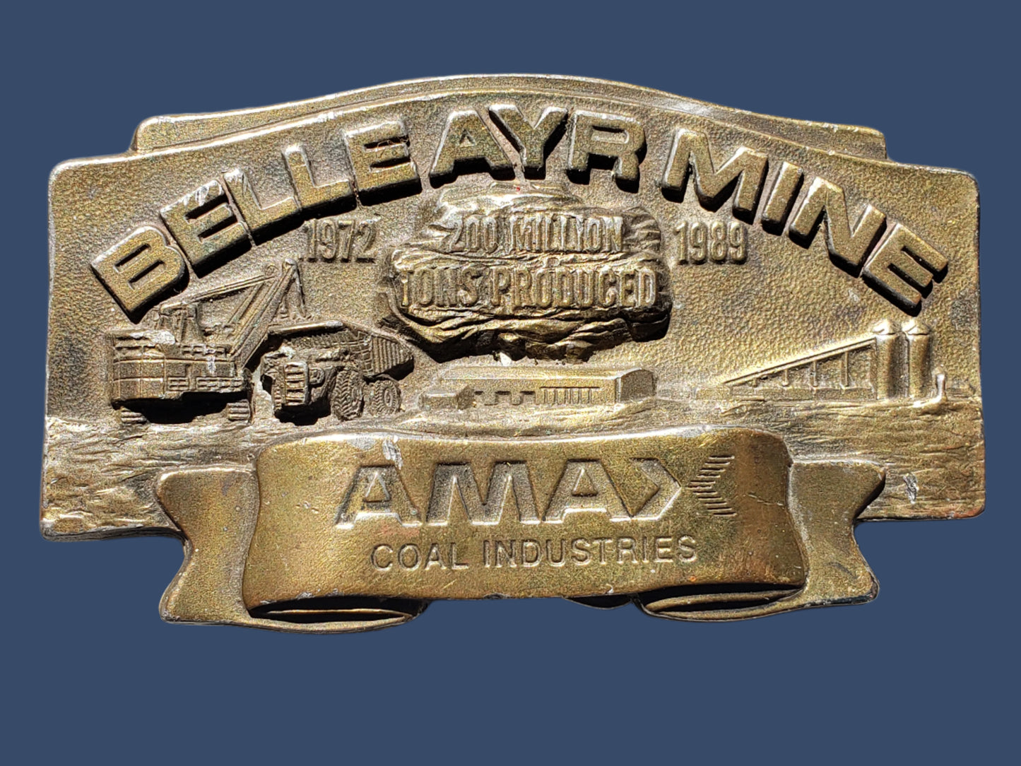 AMAX Belle Ayr Mine belt buckle