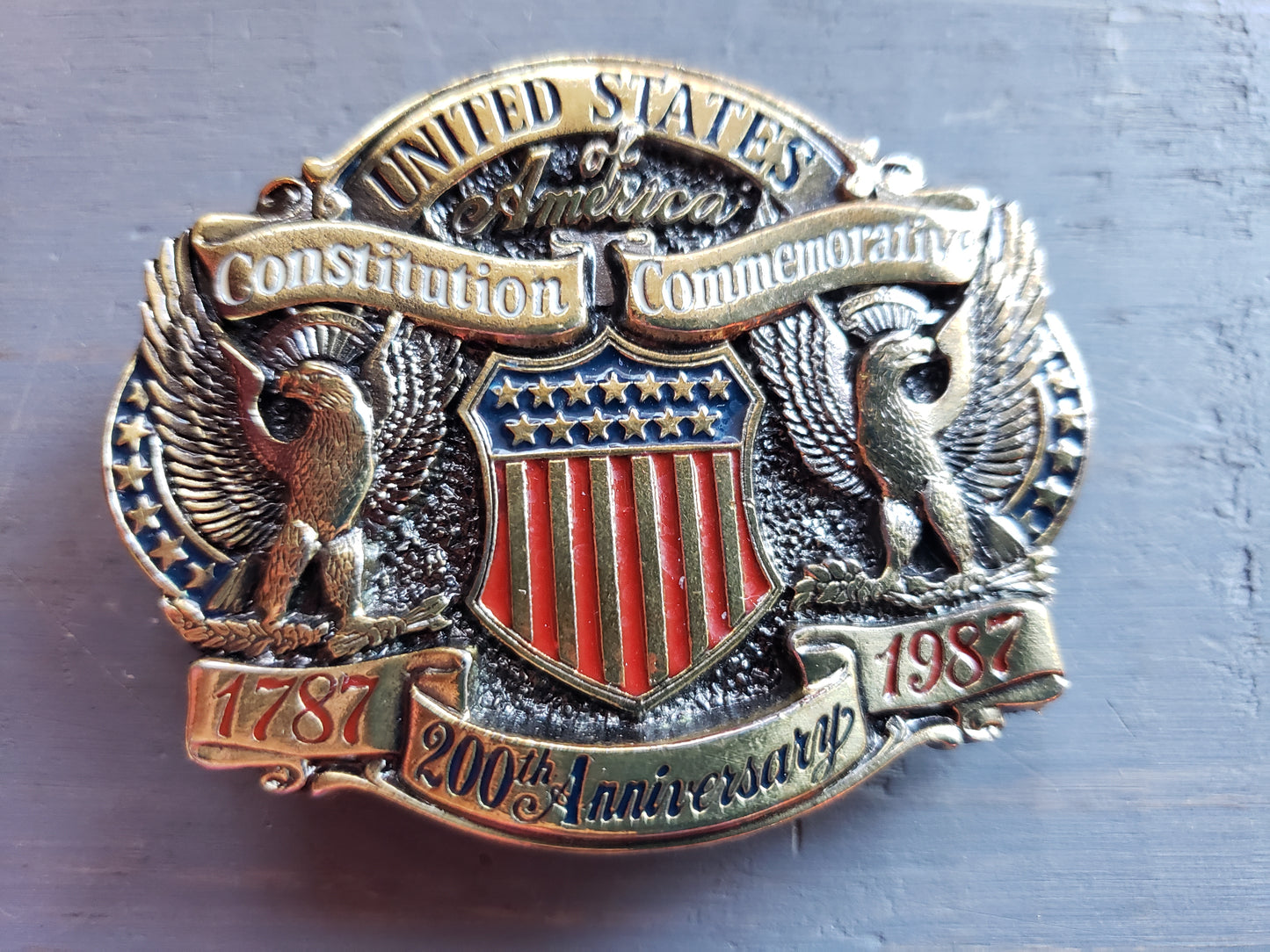 200th Anniversary of US Constitution belt buckle