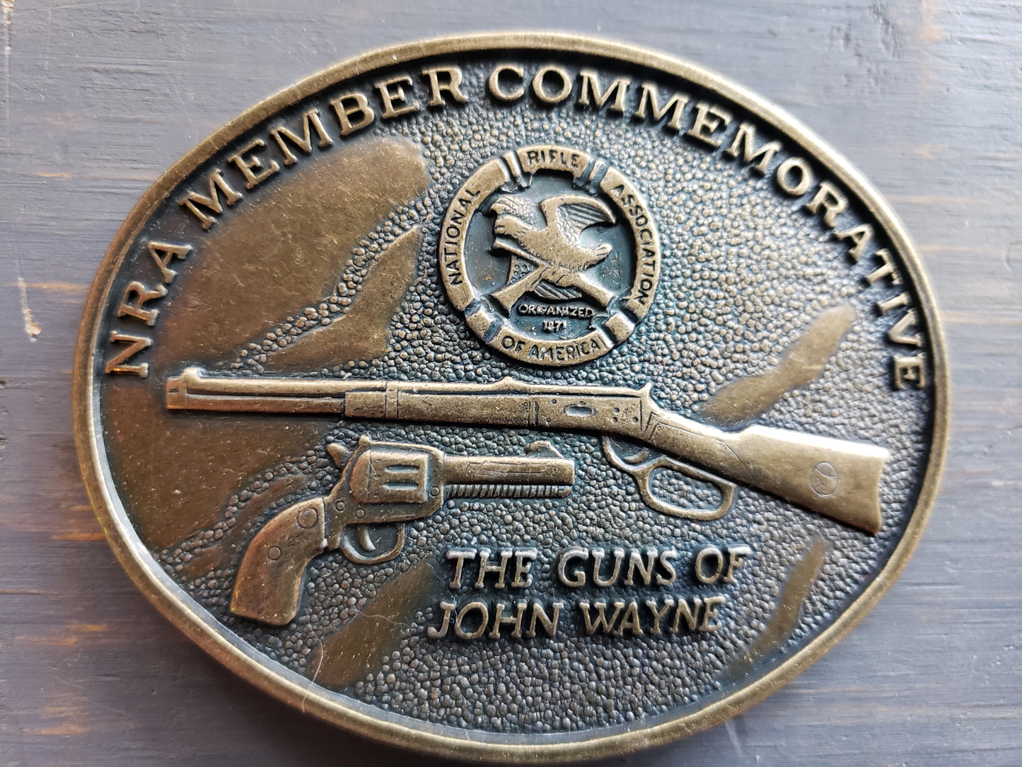 NRA Guns of John Wayne Commemorative belt buckle
