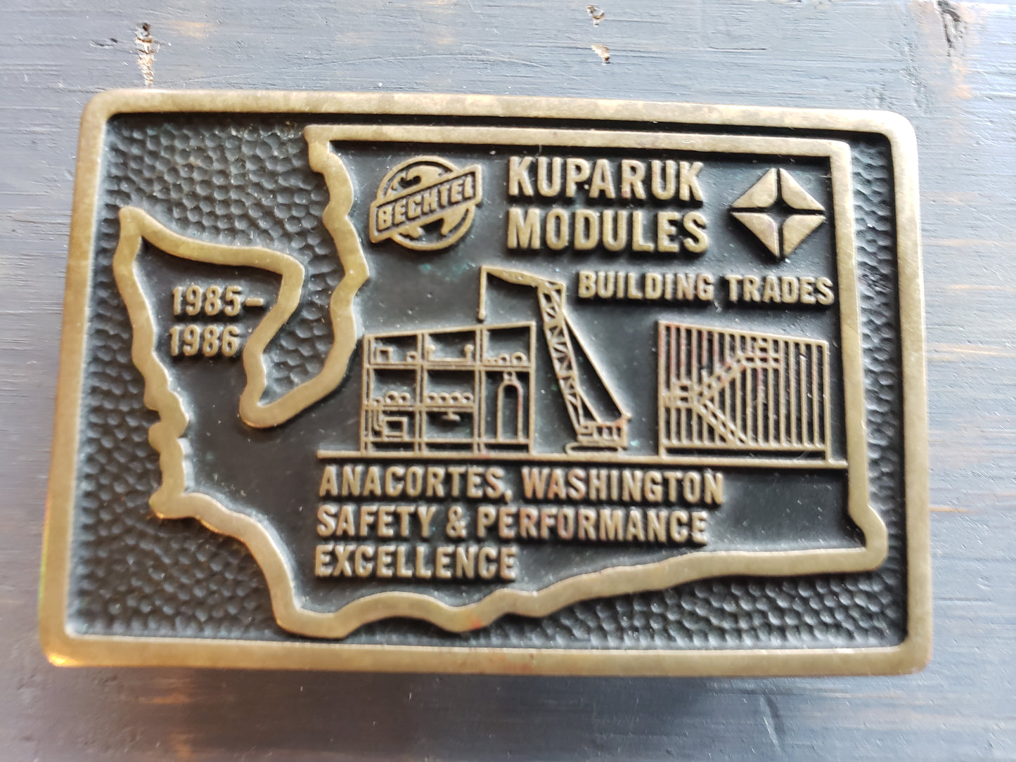 Anacortes Brass Works Kuparuk Modules belt buckle