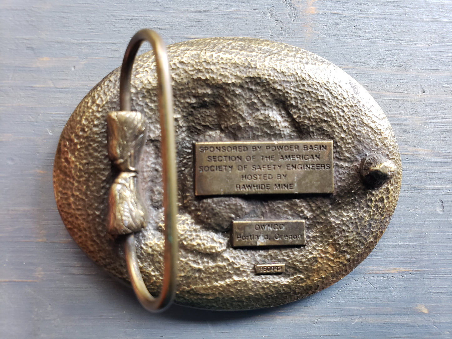 1996 Mine Rescue Competition belt buckle