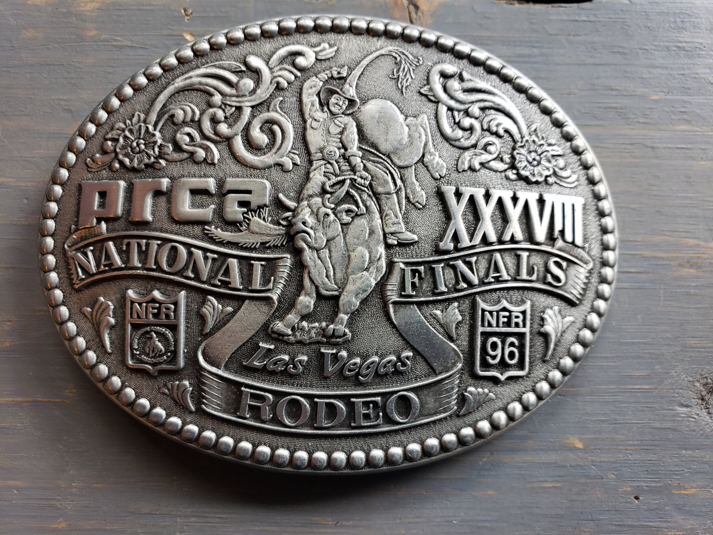 1996 PRCA XXXVIII National Finals belt buckle