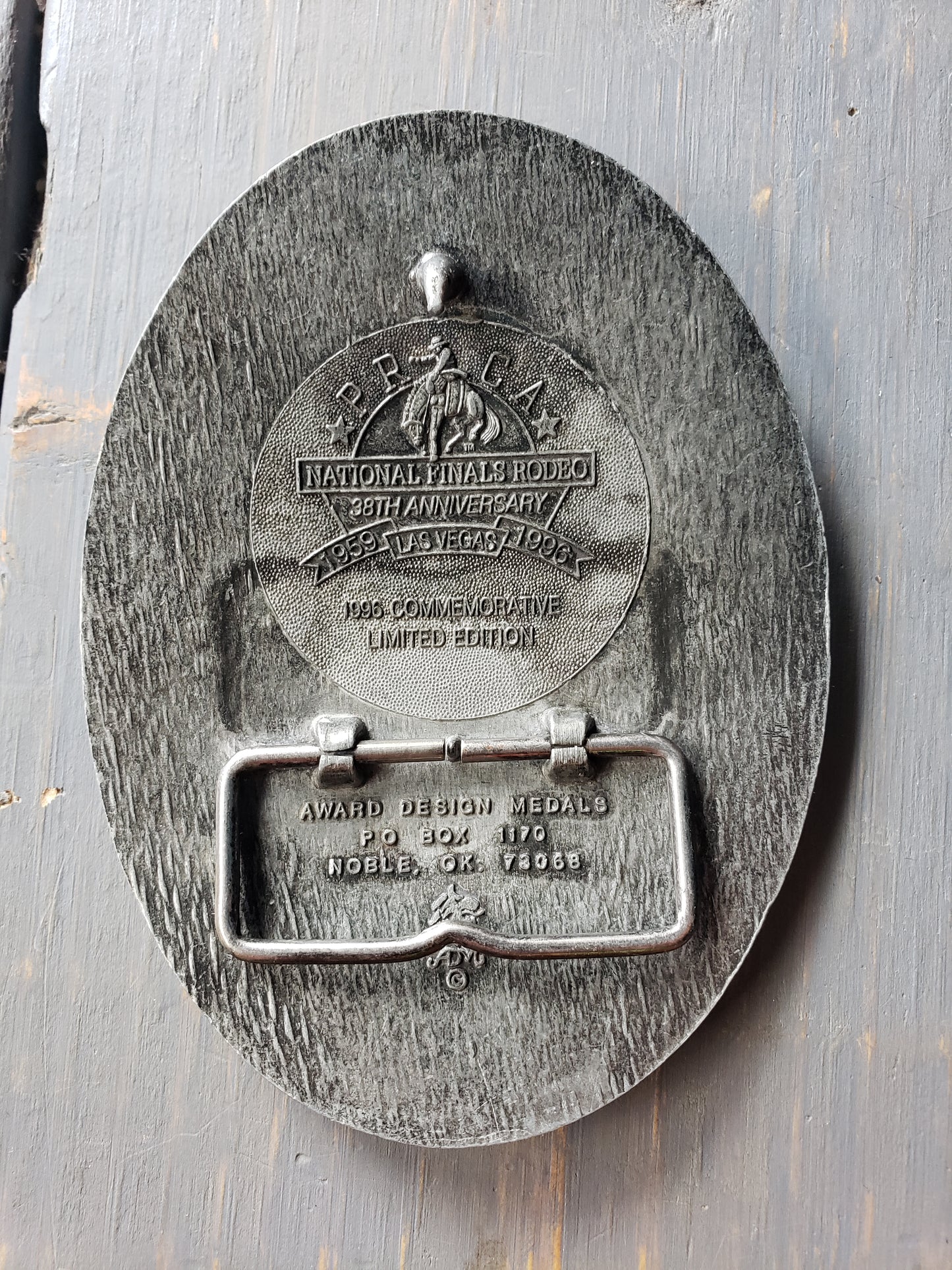 1996 PRCA XXXVIII National Finals belt buckle