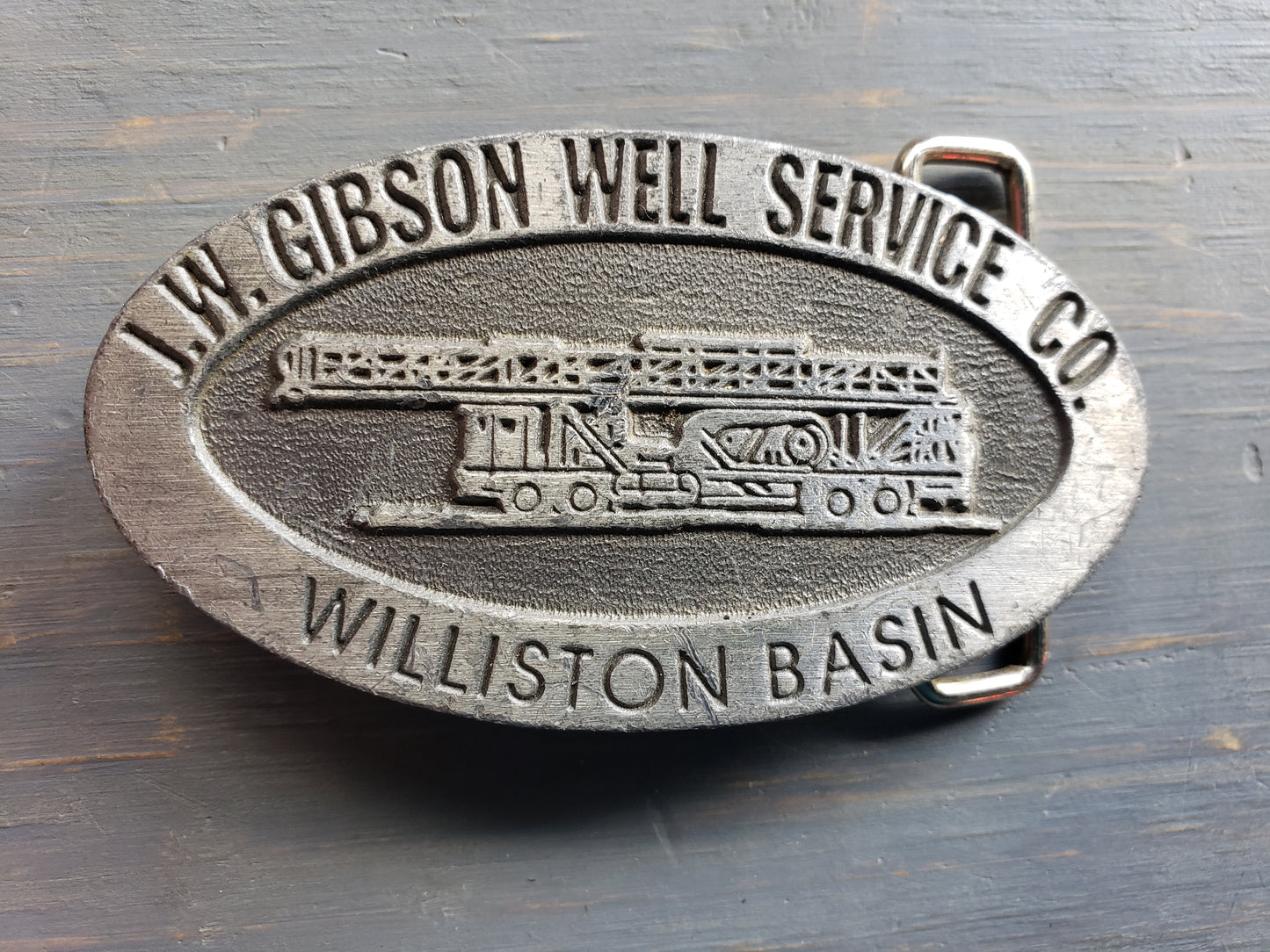 JW Gibson Well Service Co belt buckle