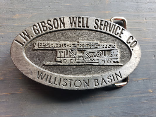 JW Gibson Well Service Co belt buckle