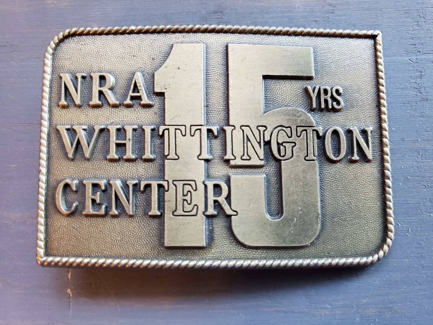 NRA Whitting Center 15 years belt buckle
