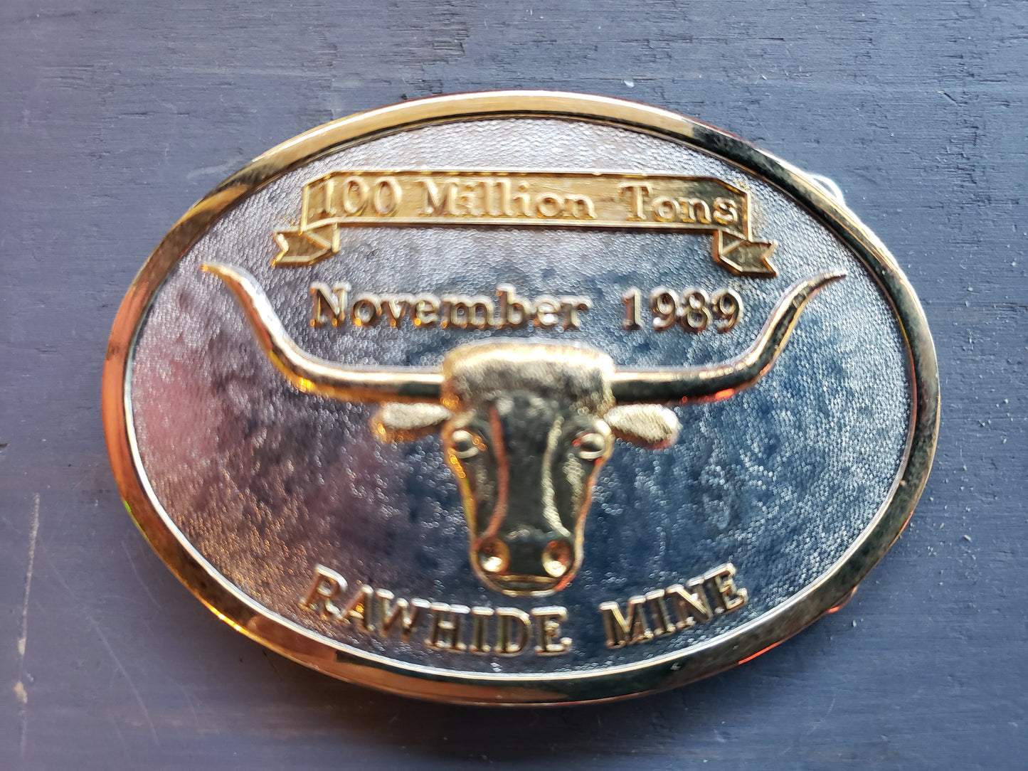 1989 Rawhide Mine belt buckle