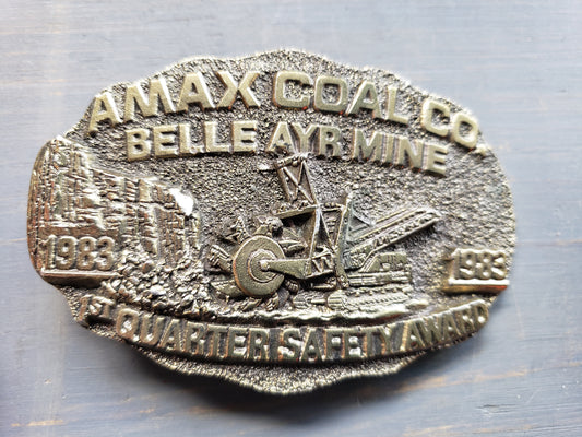 AMAX Coal Belle Ayr Mine 1st quarter safety belt buckle