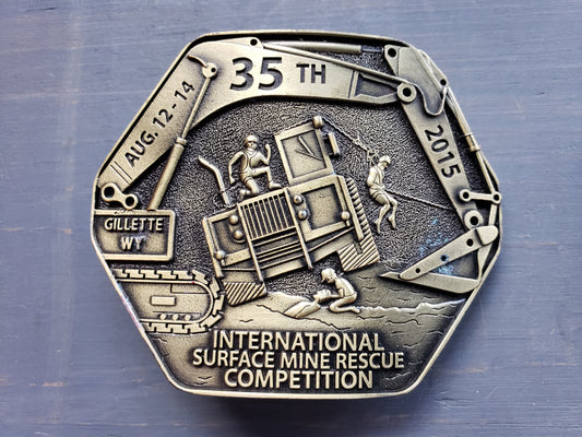 2015 Mine Rescue belt buckle